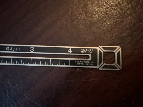 Vintage Pelouze Mfg.Co. Evanston IL 4” Hem Gauge Sewing Tool - Made In USA - Picture 3 of 6