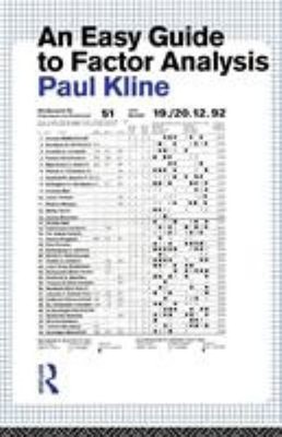 An Easy Guide to Factor Analysis Paperback Paul Kline