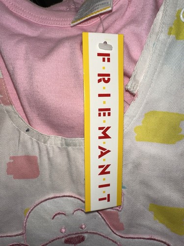 Vintage New With Tag Toddler Friemanit 2 Piece Overall Set 3T Cute For Easter - Picture 3 of 5