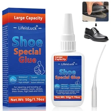 50G Shoe Glue Quick Dry Heavy Duty Shoe Repair, Super Fix Adhesive Boot Glue Cle