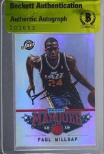 BAS 2012-13 Panini Marquee Paul Millsap #25 Authentic Auto 3c7