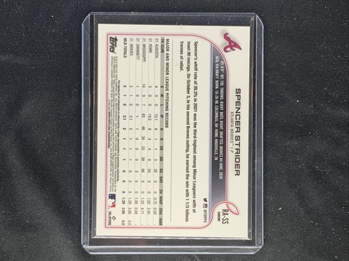 2022 Topps Chrome Spencer Strider Auto RC - Picture 2 of 2