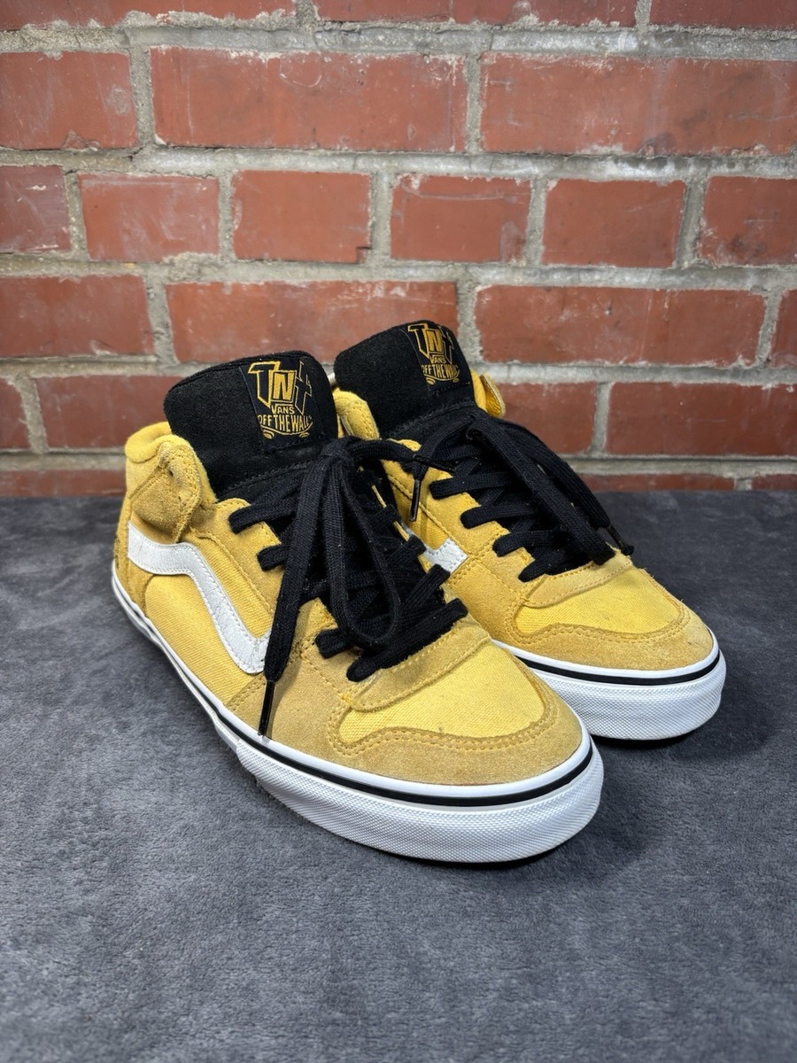 Vintage Y2k Yellow Vans TNT II Mid Skateboarding Shoes Anti Hero
