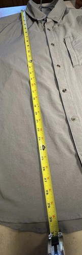 Gray Long Sleeved Button Up Swiss Tek Large Men’s Shirt - Picture 7 of 14