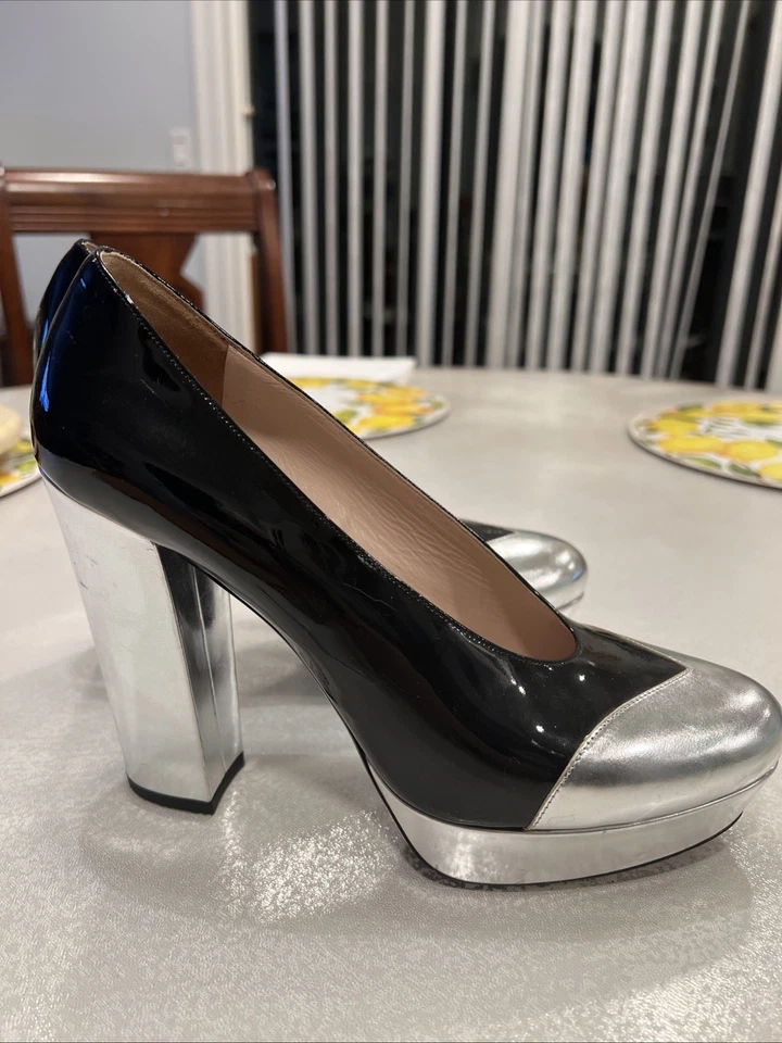 Miu MiuPumps Black &Silve Accent 40 ⭐️⭐️⭐️⭐️ - Image 2 of 4
