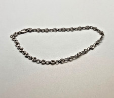 14k White Gold Ankle Bracelet 6.687g, 0.215 Troy Ounces, 9.5”..