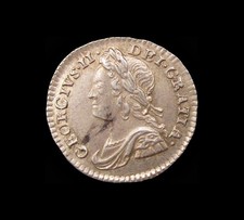 GEORGE II 1746 SILVER MAUNDY PENNY - EF