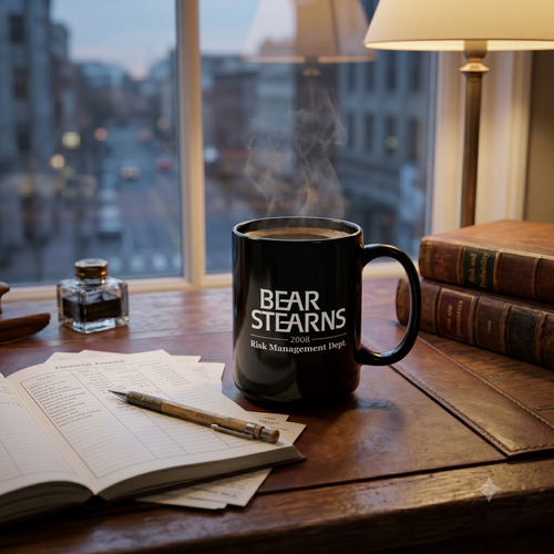 Departamento de Gestión de Riesgos Bear Stearns Taza de café 11 oz - Imagen 2 de 9