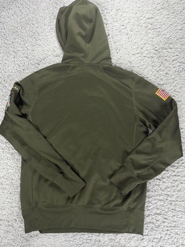 Dallas Cowboys Sweater Mens Medium Salute To Service Nike Green Hoodie Pullover - Picture 5 of 9