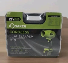 NEW Saker Cordless Leaf Blower Portable Dust Cleaner Handheld Blower. Green