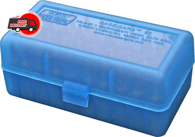 MTM 50 round Flip-Top Rifle Ammo Box WSSM, 500 S&W