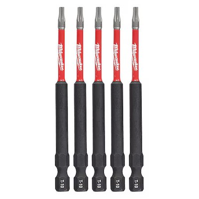 Milwaukee Tool 48-32-4576 3-1/2 In. Torx T10 Shockwave Impact Duty Power Bit (5