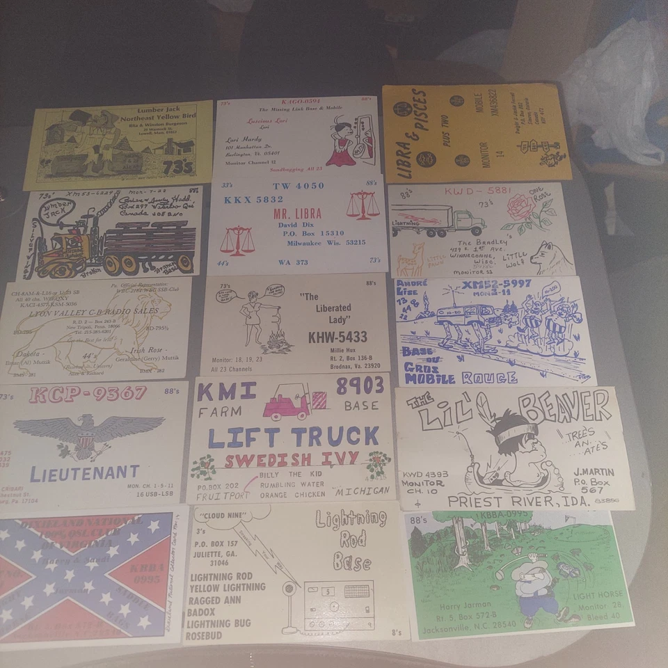 Lot of Aproximently 212 Vintage Ham Radio CB QSL Card Postcards   - Image 2 of 4