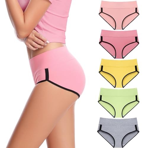 Womens Underwear Cotton Briefs for Women Plus Size X-Large Multicolor A-5 Pack - Picture 2 of 6