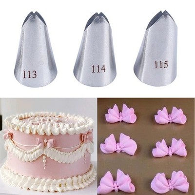 Stainless Steel Bow Tie Piping Nozzle Decorating Cake Baking Kitchen Baking Tool
