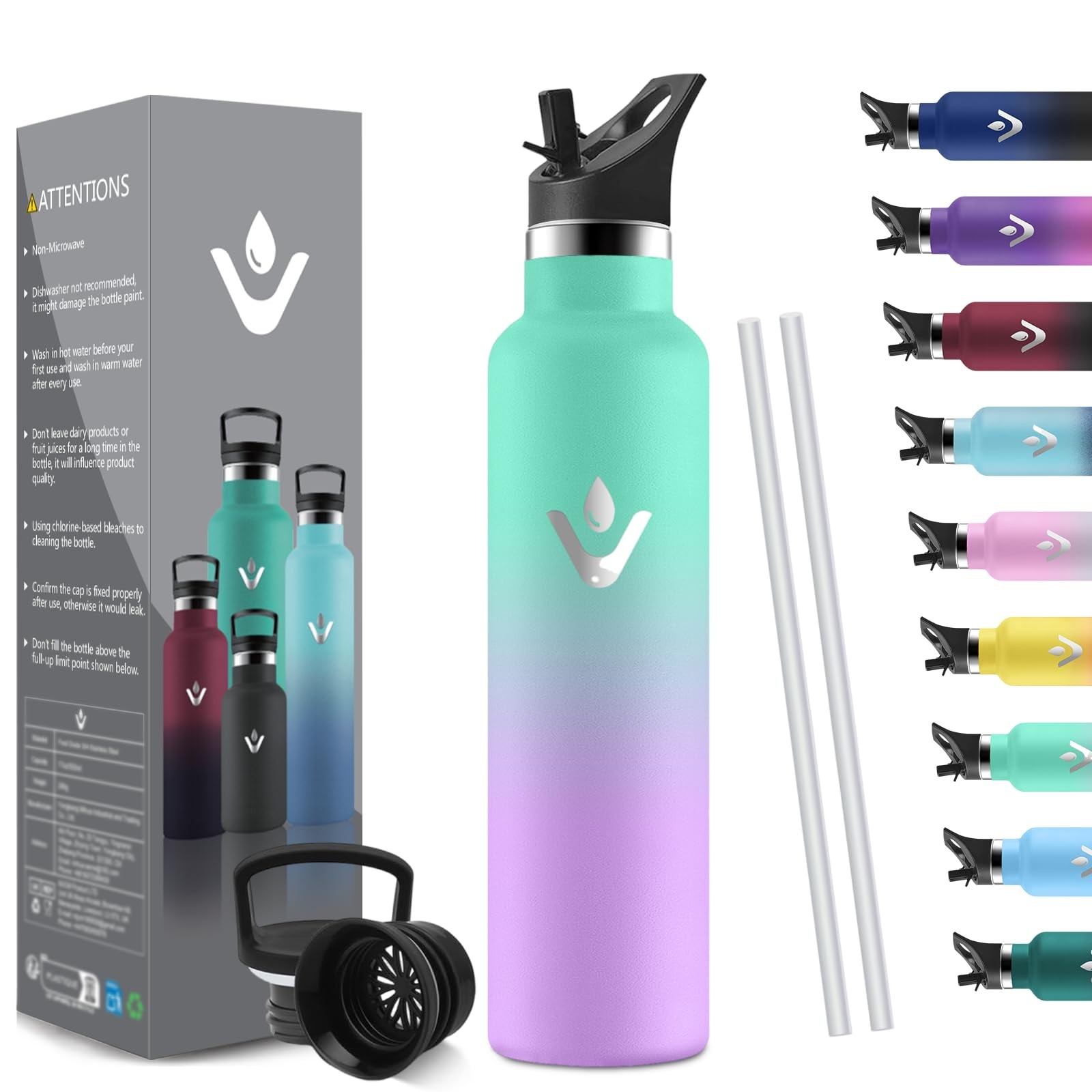 Bouteille Isotherme 1L Étanche Zéro Condensation | Gourde Double Paroi Anti-Fuite