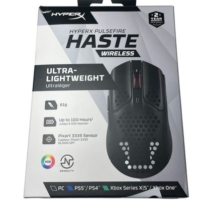 HyperX Pulsefire Haste Wireless Gaming Mouse Black Ultra Lightweight - New!