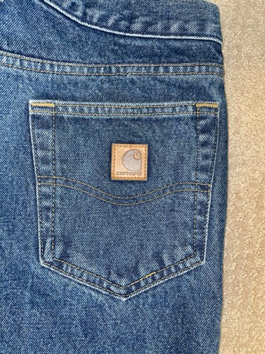 Jeans Carhartt blu relaxed fit denim lavaggio medio B460 DVB vestibilità ampia uomo 30X32 - Foto 10 di 12