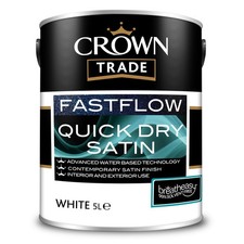 Crown Trade Fastflow Quick Dry Satin White 5L