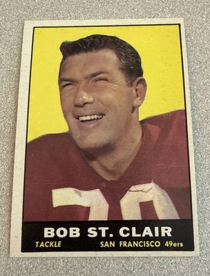 1961 Topps Football #63 Bob St. Clair EX/NM OC