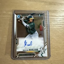 2021 Bowman Chrome 1st Brayan Buelvas Oakland Athletics Prospect Auto