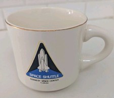 Vintage Kennedy Space Center Florida Shuttle Mug Made USA 3.25" Porcelain 8 Oz