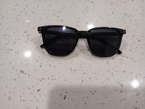 Tom Ford glänzend schwarz/klar eckig Herren Brille mit Clip-On - Bild 10 von 10