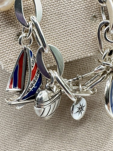 **BRIGHTON** Nautical Charm Bracelet: NWOT: Cruise, Lobster, Ocean, Sailboat - Picture 6 of 8