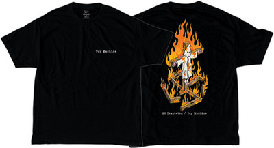 Toy Machine Skateboards Charred Cross Black Men's Short Sleeve T-Shirt
