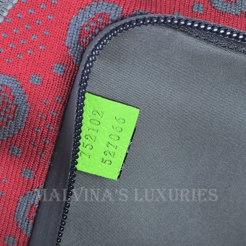 GUCCI BAG 752102 LOGO NYLON JACQUARD RUBBER TRIM G LOGO BELT HANDBAG $1,490 - Picture 16 of 17