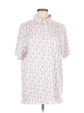 Assorted Brands Women Pink Short Sleeve Blouse L