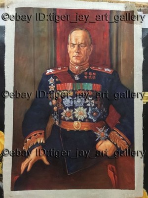 Georgy Konstantinovich Zhukov Marshal Russia Soveit Union Communist Oil Painting