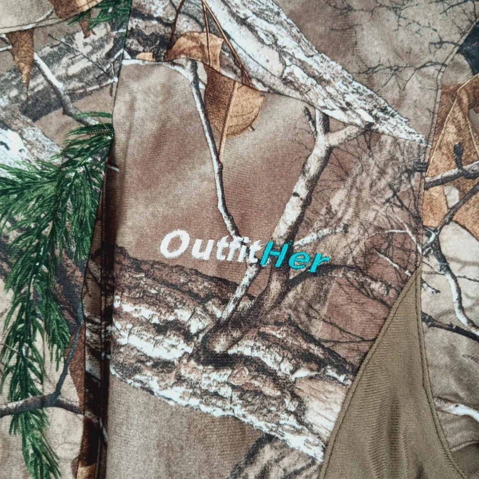 Cabelas куртка женщин средний наряд ее лесной камуфляж бирюзовый капюшон молнии RealTree Xtr - Изображение 4 из 4