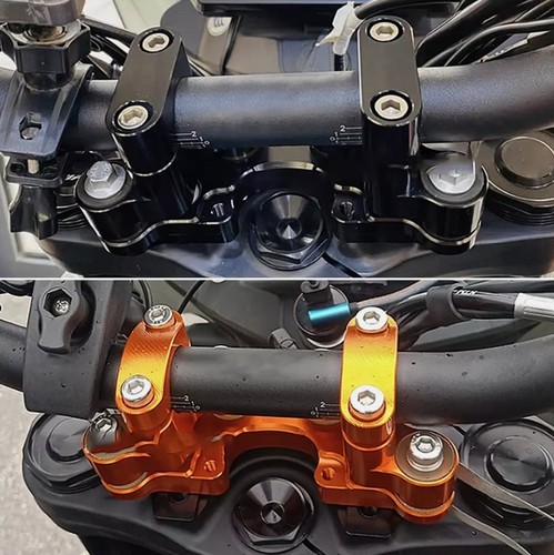 Orange Handlebar Riser Bar Handle Clamp Support Kit For KTM 1190 1290 Adventure - Picture 3 of 12