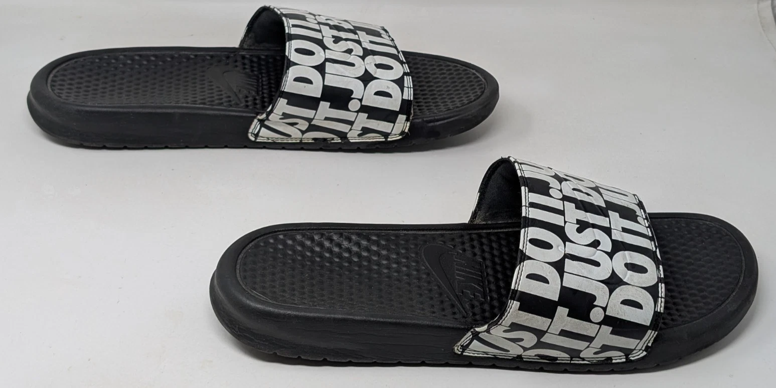 Slip on Nike uomo Benassi JDI stampa logo bianco 631261 024 taglia 13
