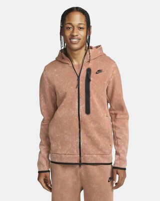NIKE TECH FLEECE WINDRUNNER HOODIE GR. L (DM6515 215) WASHED MINERAL CLAY