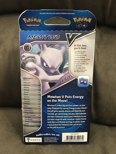 Mazo de batalla Pokémon JCC Mewtwo V Pokémon GO | Totalmente nuevo sellado - Imagen 7 de 11