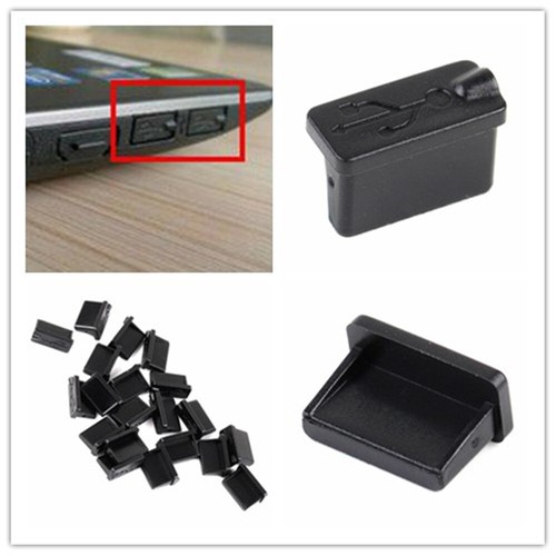 20 un. PVC goma suave tipo A hembra USB tapones protector antipolvo cubierta de tapón - Imagen 3 de 7