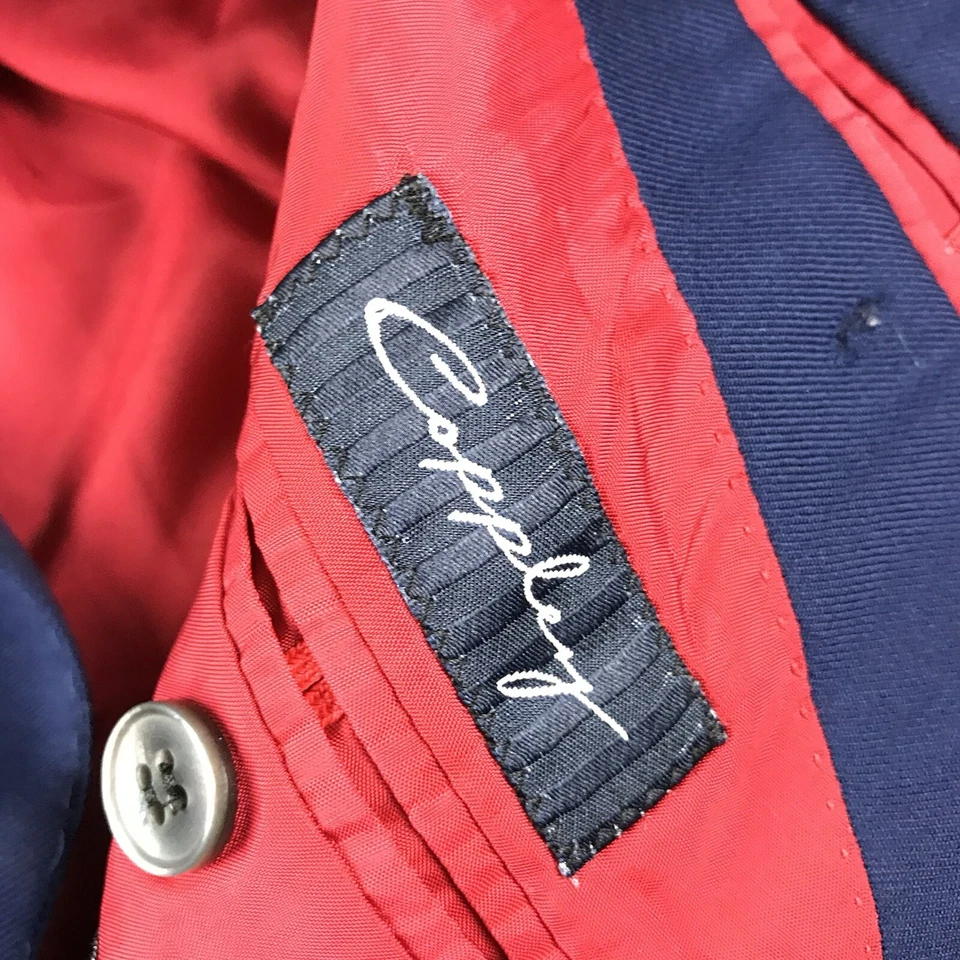 Blazer Coppley Para Hombres 44 Regular Azul Pura Cachemira Abotonada Doble Ventilación Chaqueta Foto 2 de 4