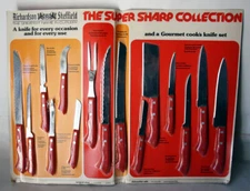 VINTAGE 1986 SUPER SHARP COLLECTION KITCHEN KNIFE SET RICHARDSON SHEFFIELD NEW !