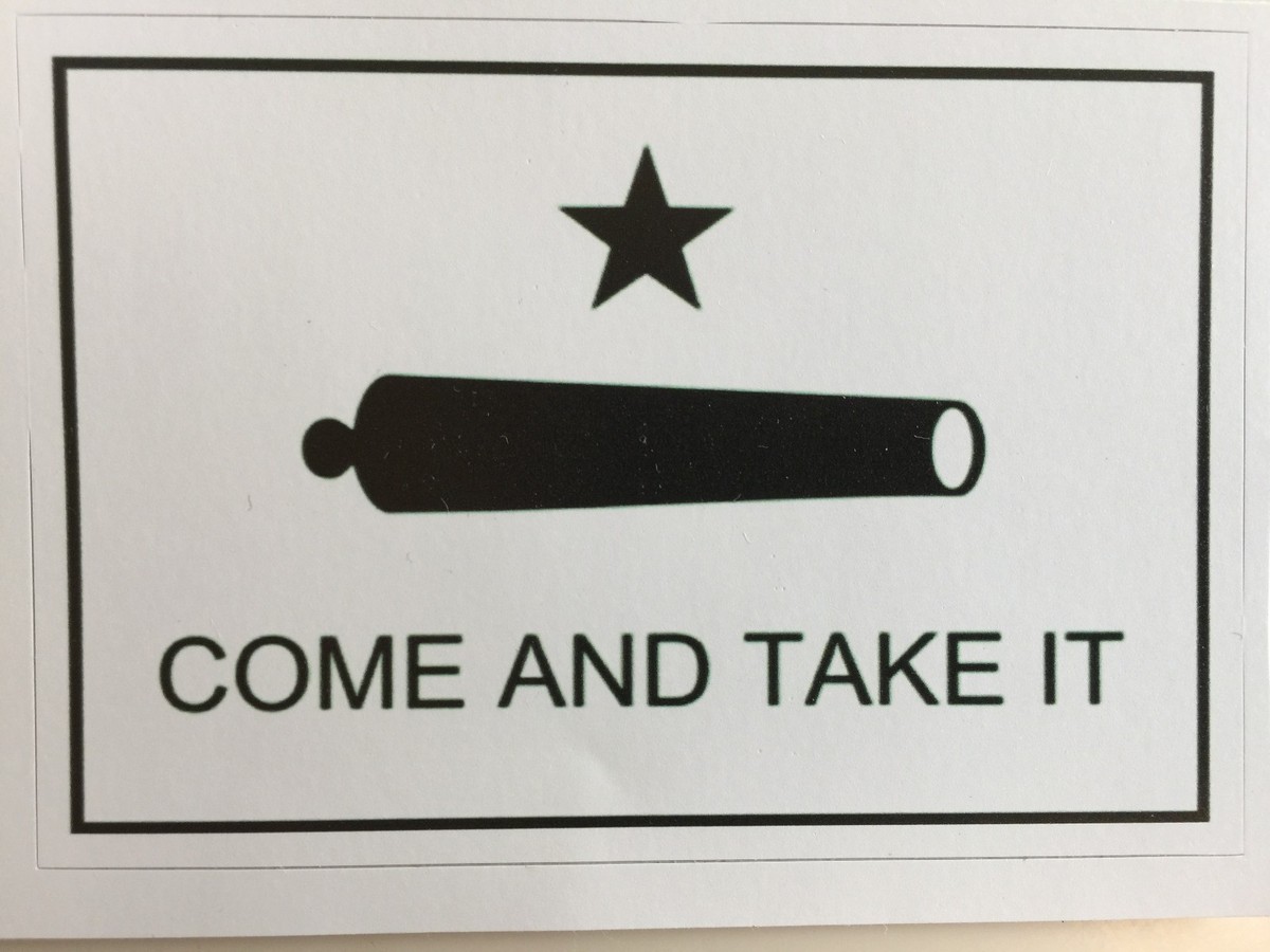 2 Toppe Ricamate Gonzales Come And Take It - Bandiera