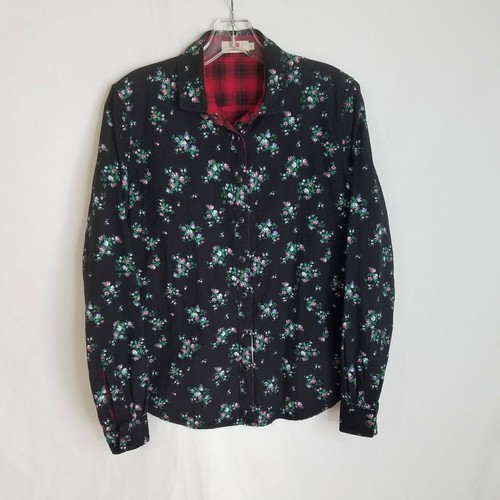 Levis Womens Floral Plaid Pearl Snap 