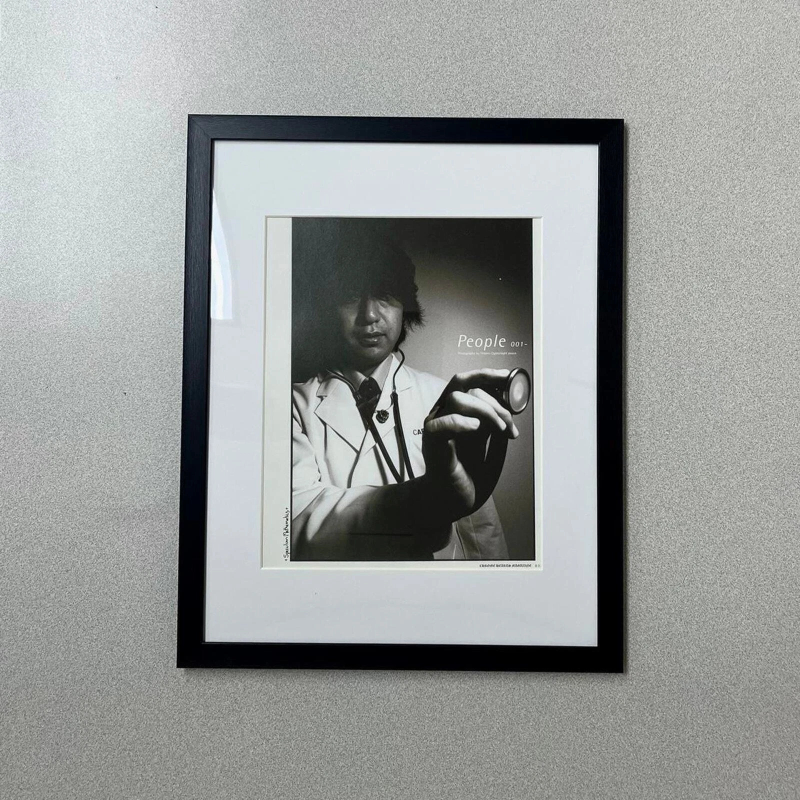 CHROME HEARTS Poster Cromo Cuori Dottore con Lap Cappotto Logo Cromato Incorniciato 11x14