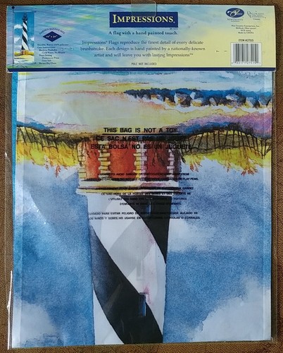 Lighthouse Garden Banner Flag Cape Hatteras Impressions NCE Kathleen Denis NEW - Picture 3 of 6