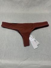 PILYQ Women  s NWT Cheeky Bikini Bottom Rust Color Stretch Size Medium 29  Waist