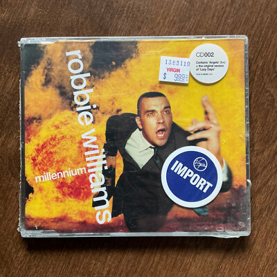 Robbie Williams - Millennium (1998) UK CD Single Still Sealed! Angels (Live)