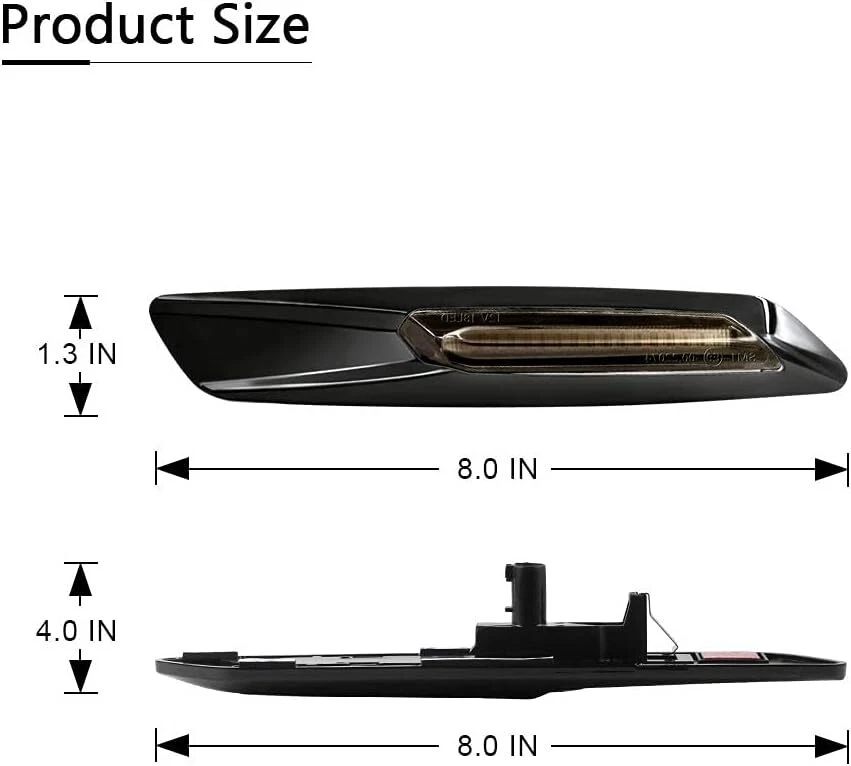 LENTE DE HUMO LED Guardabarros Luz de señalización lateral Lámpara de señal de giro para BMW E90 E91 E92 E93 Foto 4 de 4