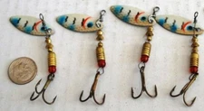New 4 pieces Custom Spinner Fishing Lure Spinnerbait  hook bait Jig Rooster Tail