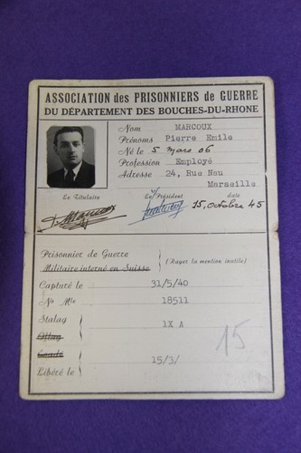 Carte De Membre Souscripteur FFI Vierge – Amicale De L'Aube, WW2, N°26