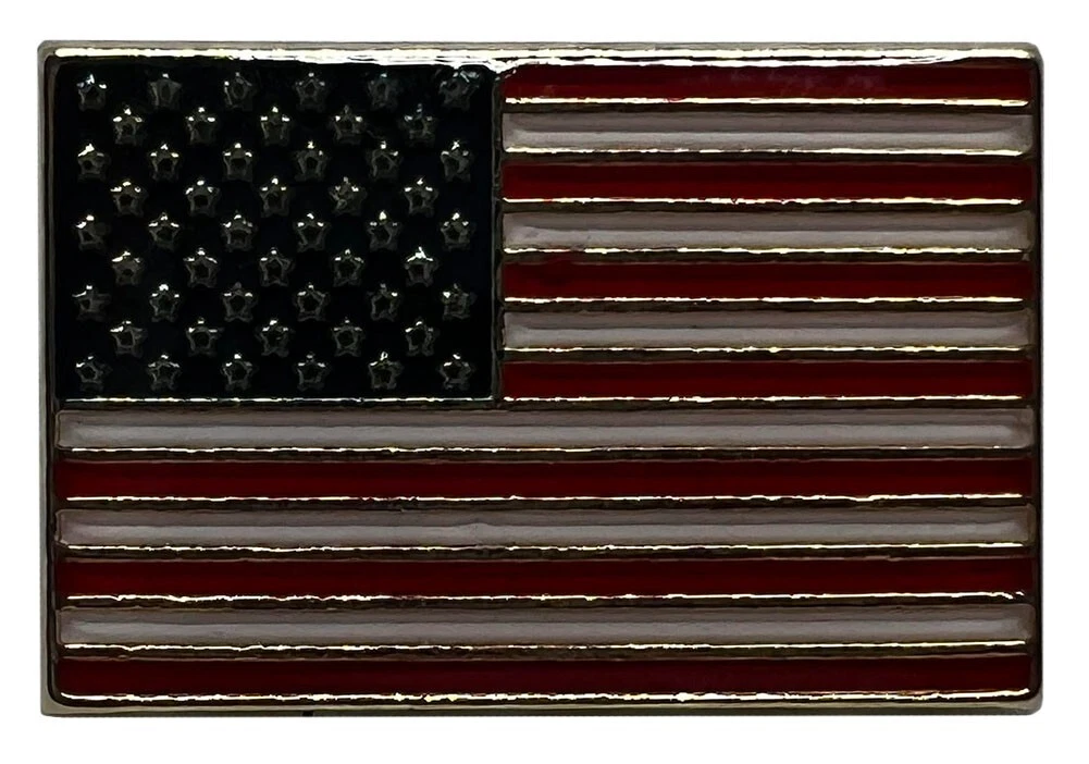 Wholesale Lot of 3 USA 50 Star Flag Rectangular MINI Hat Cap Lapel Pin